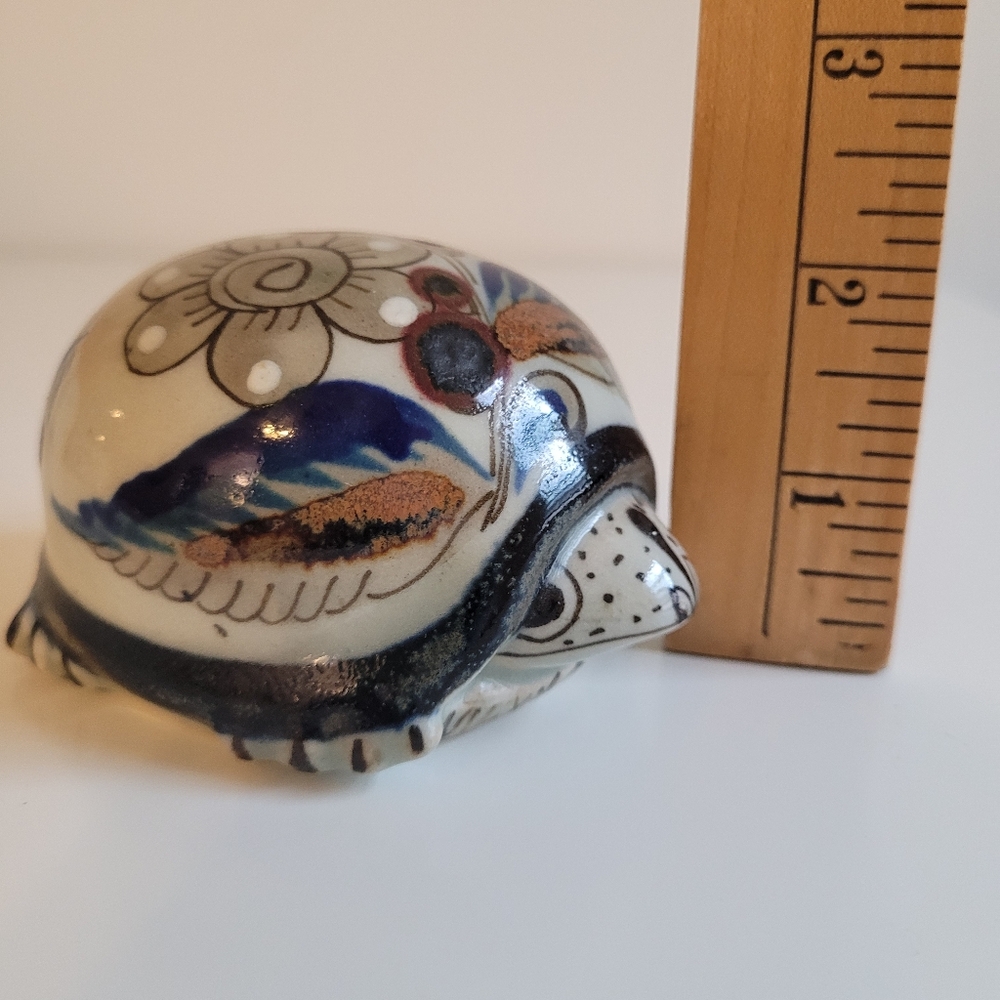 Ken Edwards Mexican Tonala Pottery Turtle Figurine Mexico Southwest Folk Art